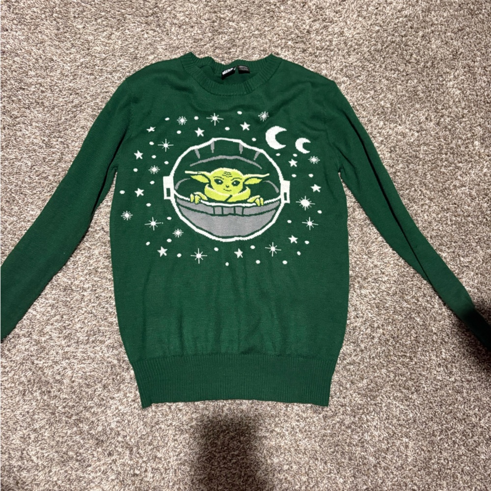 Christmas Star Wars Dark Green Sweater